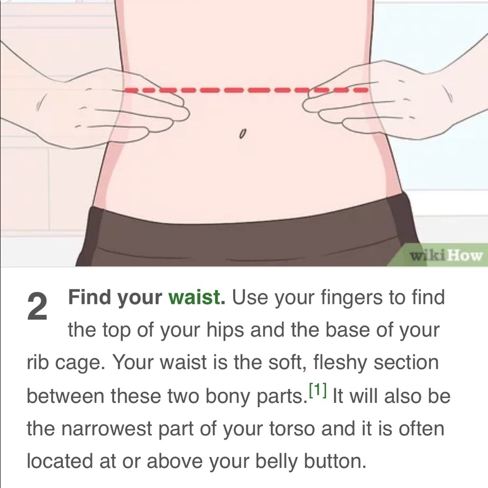 Taking a waist measurement